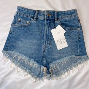 Denim high waist shorts